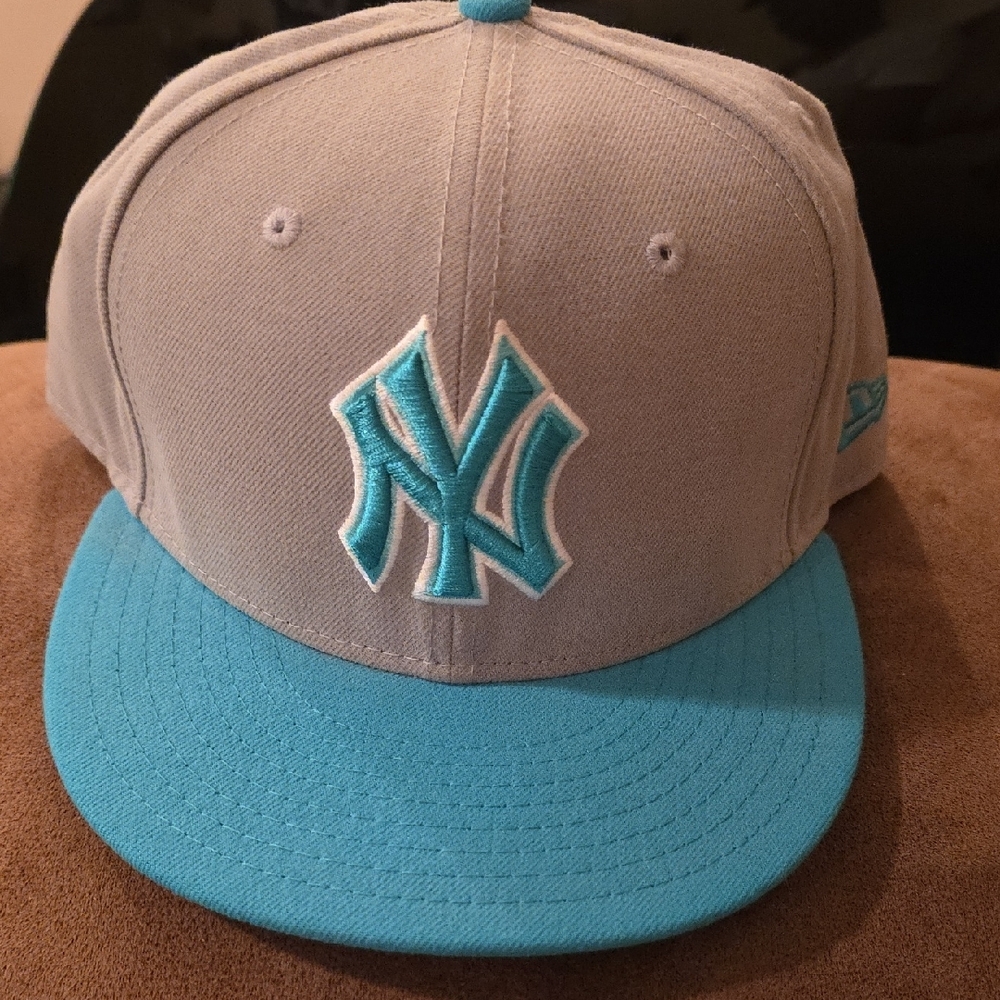 Gray and Blue NY Logo Cap
